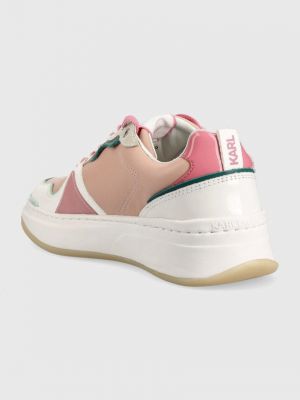 Bőr sneakers Karl Lagerfeld rózsaszín