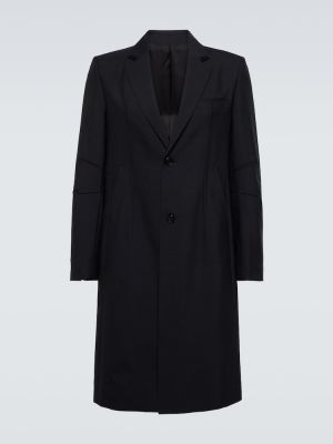 Moherowy płaszcz wełniany Undercover czarny