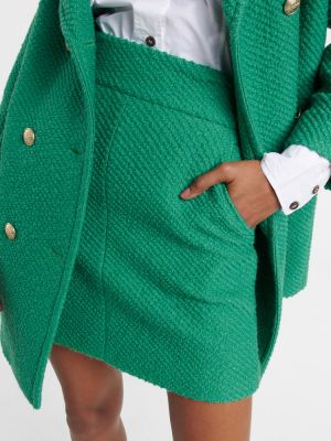 Mini falda de lana Redvalentino verde