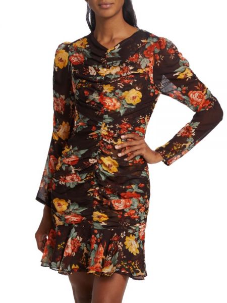 Платье мини в цветочек с принтом Veronica Beard