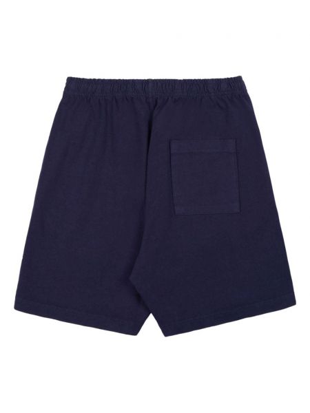 Shorts aus baumwoll mit print Sporty & Rich blau
