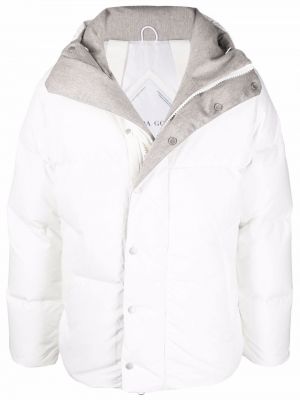 Lang jakke Canada Goose hvit