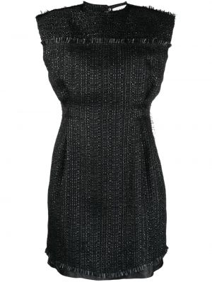 Φόρεμα tweed Lanvin μαύρο