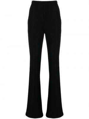 Pantalon taille haute en tricot Mach & Mach noir