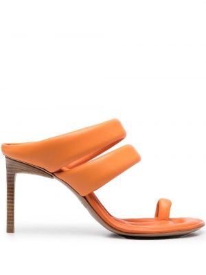 Полуотворени обувки с ток с висок ток Jacquemus оранжево