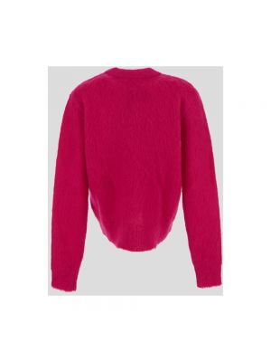Moherowy sweter Balmain różowy