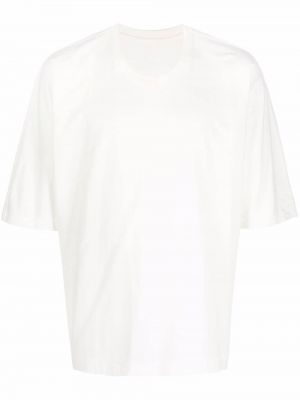 Camiseta de cuello redondo Homme Plissé Issey Miyake blanco