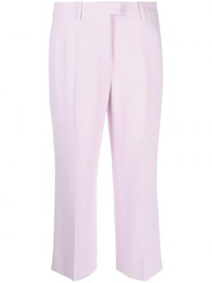 Viskózové kalhoty s páskem s kapsami Etro - fialová