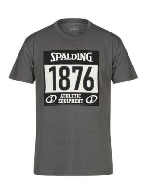 T-shirt di cotone Spalding grigio