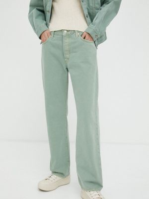 Proste jeansy z wysoką talią Levi's zielone