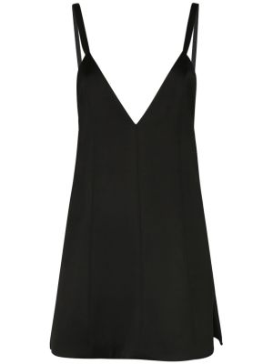 Viskózové mini šaty Khaite černé