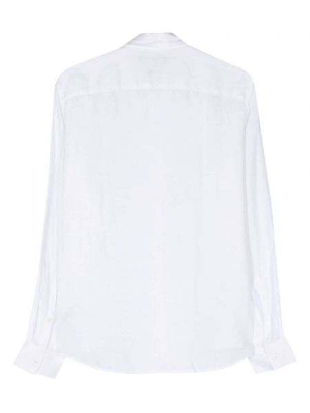 Lněná košile Michael Kors bílá