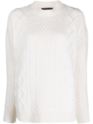 Sweter z okrągłym dekoltem Lorena Antoniazzi biały
