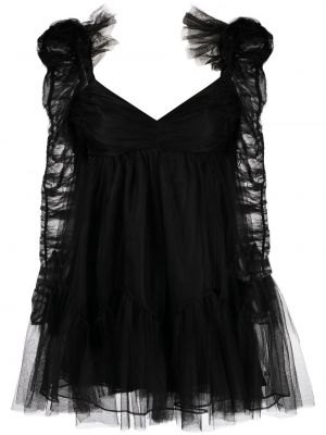 Hedvábné dlouhé šaty Zimmermann - černá
