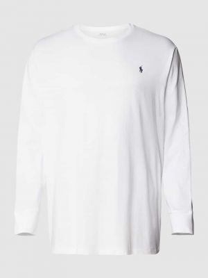 Koszulka z długim rękawem Polo Ralph Lauren Big & Tall biała