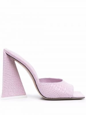 Kožené sandály The Attico růžové