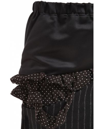 Vlněné saténové sukně Facetasm černé