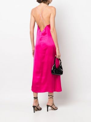 Saténové koktejlové šaty Blanca Vita růžové
