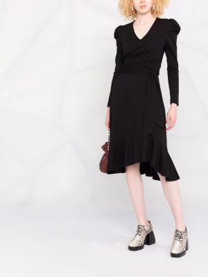 Vestido de noche con escote v Dvf Diane Von Furstenberg negro