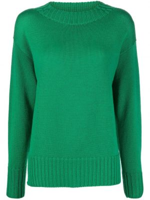 Вълнен пуловер от мерино вълна Drumohr зелено