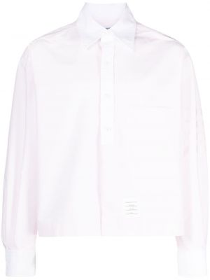 Pruhovaná košile Thom Browne růžová