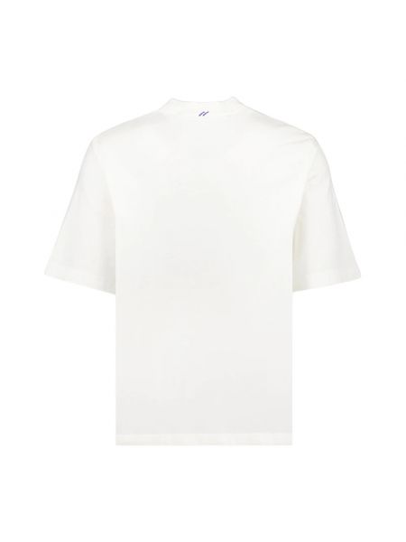 Koszulka bawełniana z krótkim rękawem Burberry biała