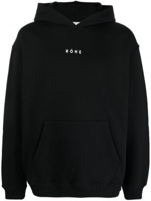 Kapučdžemperis ar apdruku Róhe melns