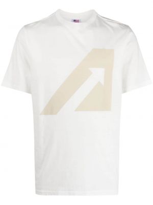T-shirt aus baumwoll mit print Autry weiß