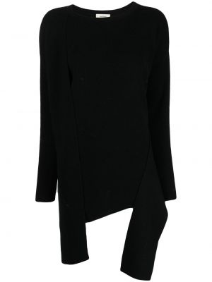 Асиметричен пуловер Onefifteen черно