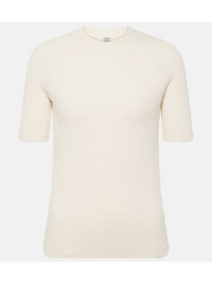 Kokvilnas t-krekls Toteme balts