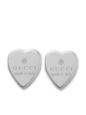Σκουλαρίκια με μοτίβο καρδιά Gucci ασημί