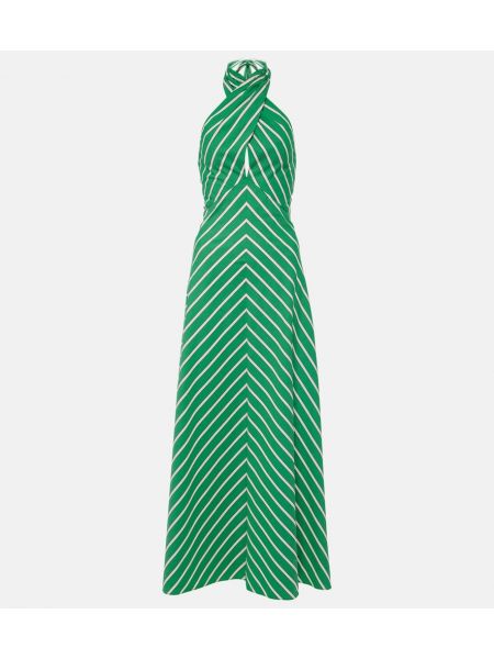 Rochie lunga din bumbac Staud verde