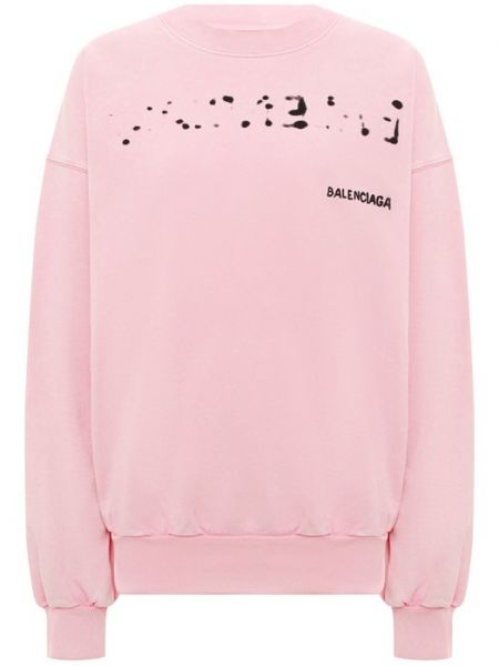 Хлопковый свитшот Balenciaga розовый