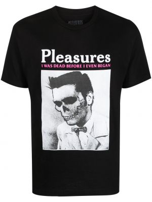 T-shirt con stampa Pleasures nero