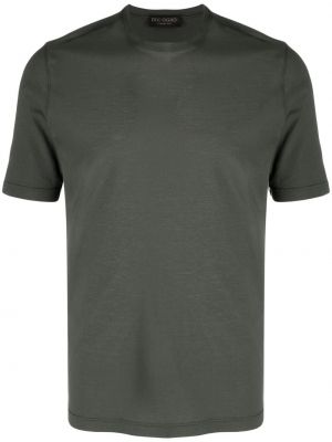 T-shirt con scollo tondo Dell'oglio verde
