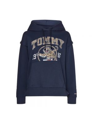 Hoodie et imprimé rayures tigre Tommy Jeans bleu
