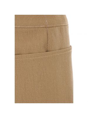 Pantalones cortos de cuero Max Mara marrón