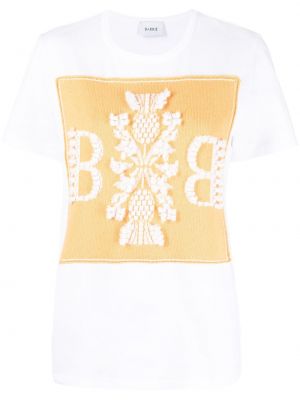 Camiseta de cachemir con estampado de cachemira Barrie blanco
