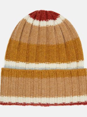 Полосатая шапка из кашемира Loro Piana, разноцветный