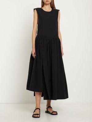 Bavlnené dlouhé šaty Deveaux čierna