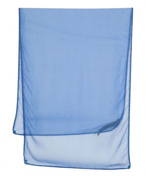 Fular cu broderie transparente Giorgio Armani albastru