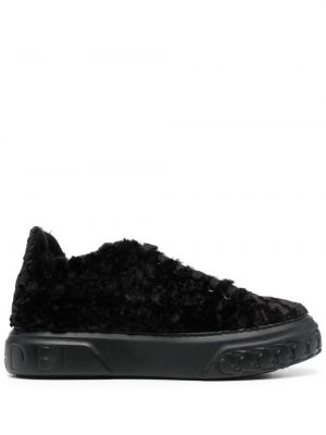 Fleece sneakers Casadei μαύρο