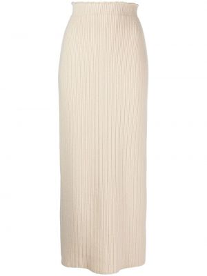 Μάλλινη maxi φούστα κασμίρ Aeron λευκό