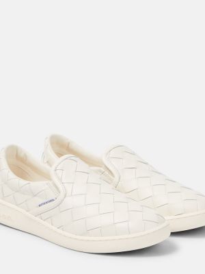 Δερμάτινα sneakers Bottega Veneta λευκό