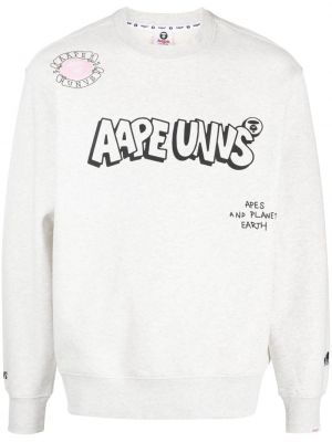 Sweatshirt mit print mit rundem ausschnitt Aape By *a Bathing Ape® grau