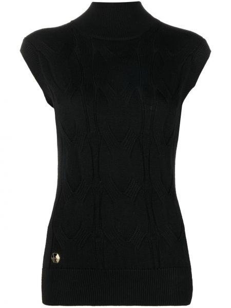 Ull vest Philipp Plein svart