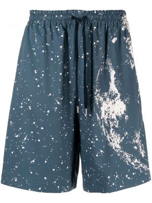 Bermuda kratke hlače s potiskom Yoshiokubo modra