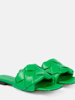 Usnjene sandali Bottega Veneta zelena