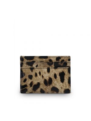 Cartera con estampado leopardo Dolce & Gabbana marrón