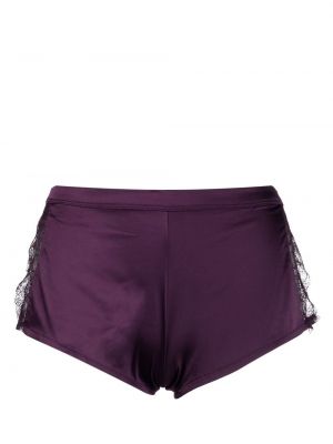 Pantaloni scurți din satin Maison Close violet
